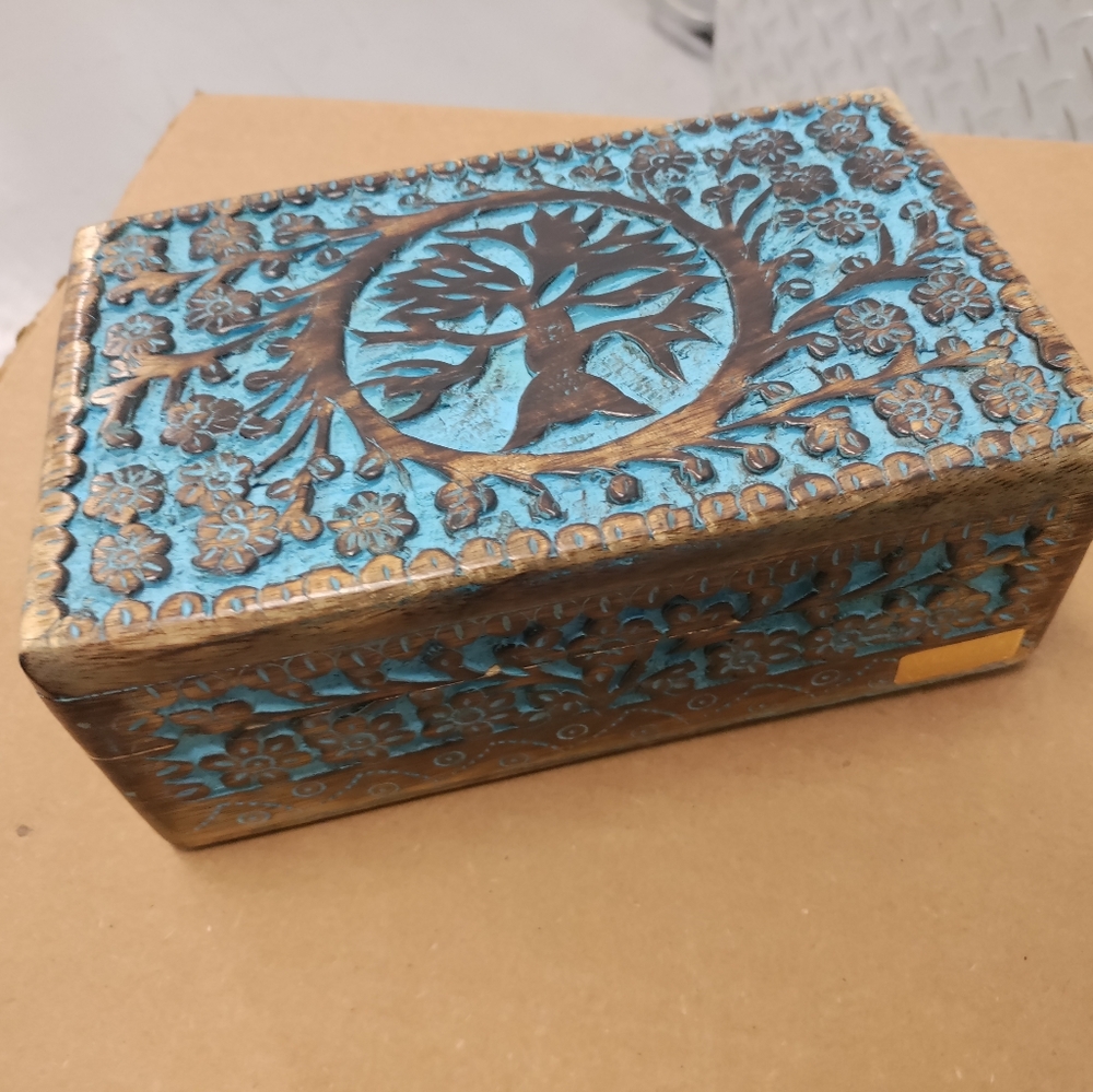 COPY - 🆕Tree of Life Hand Carved Wooden Box Made in India By Vrinda